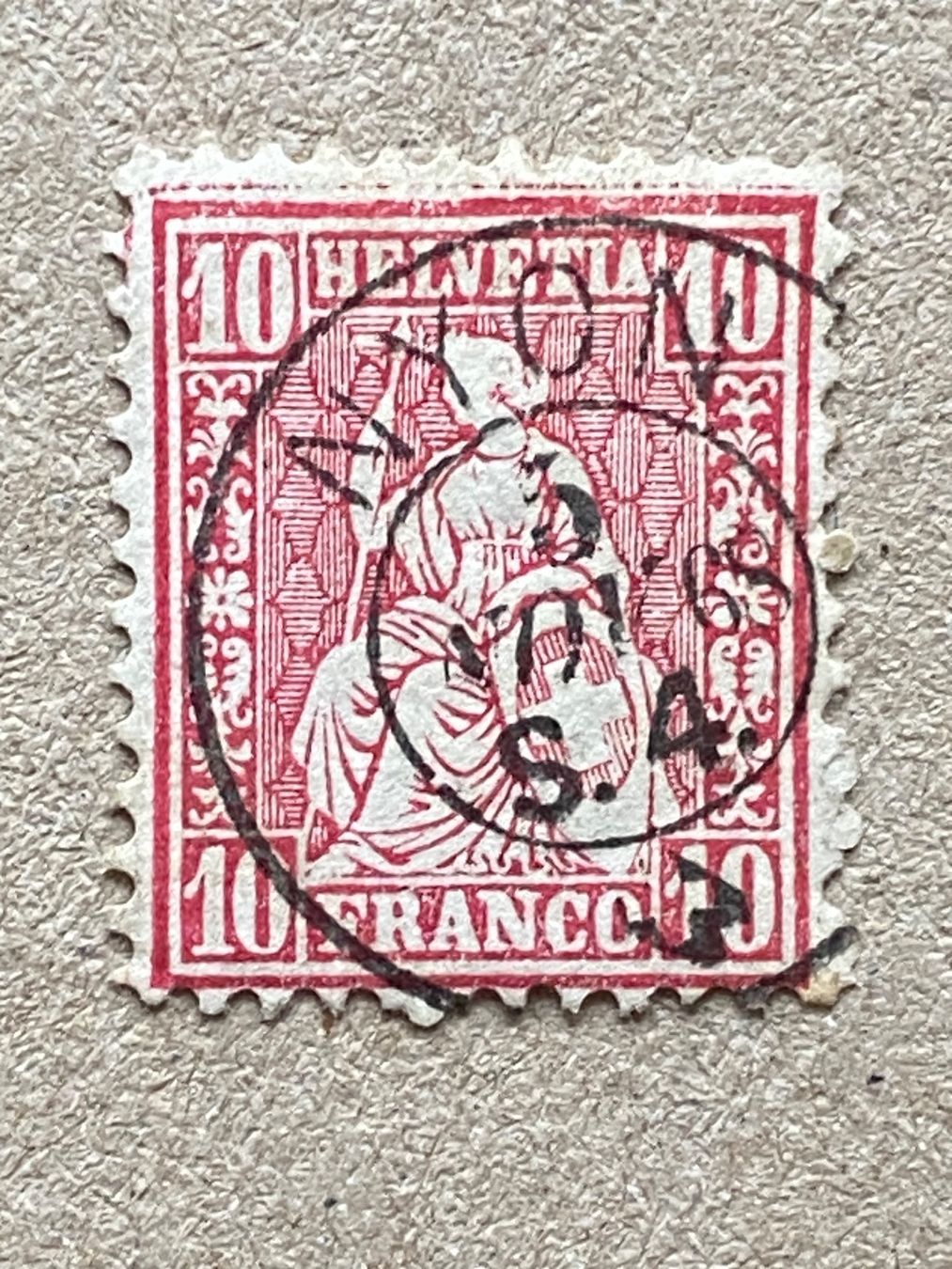 Alle Briefmarken: 38, Nyon – Gebraucht aus Aarau von hilde47