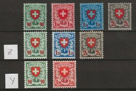 diverse Ausgaben "Wappenmuster" 1924 - 1940 * KP 380.--