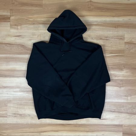 Vintage Basic College Hoodie Schwarz