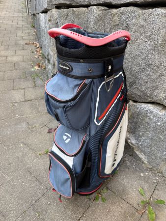 Golf Cartbag Taylor-Made, Blau mit roten Streifen