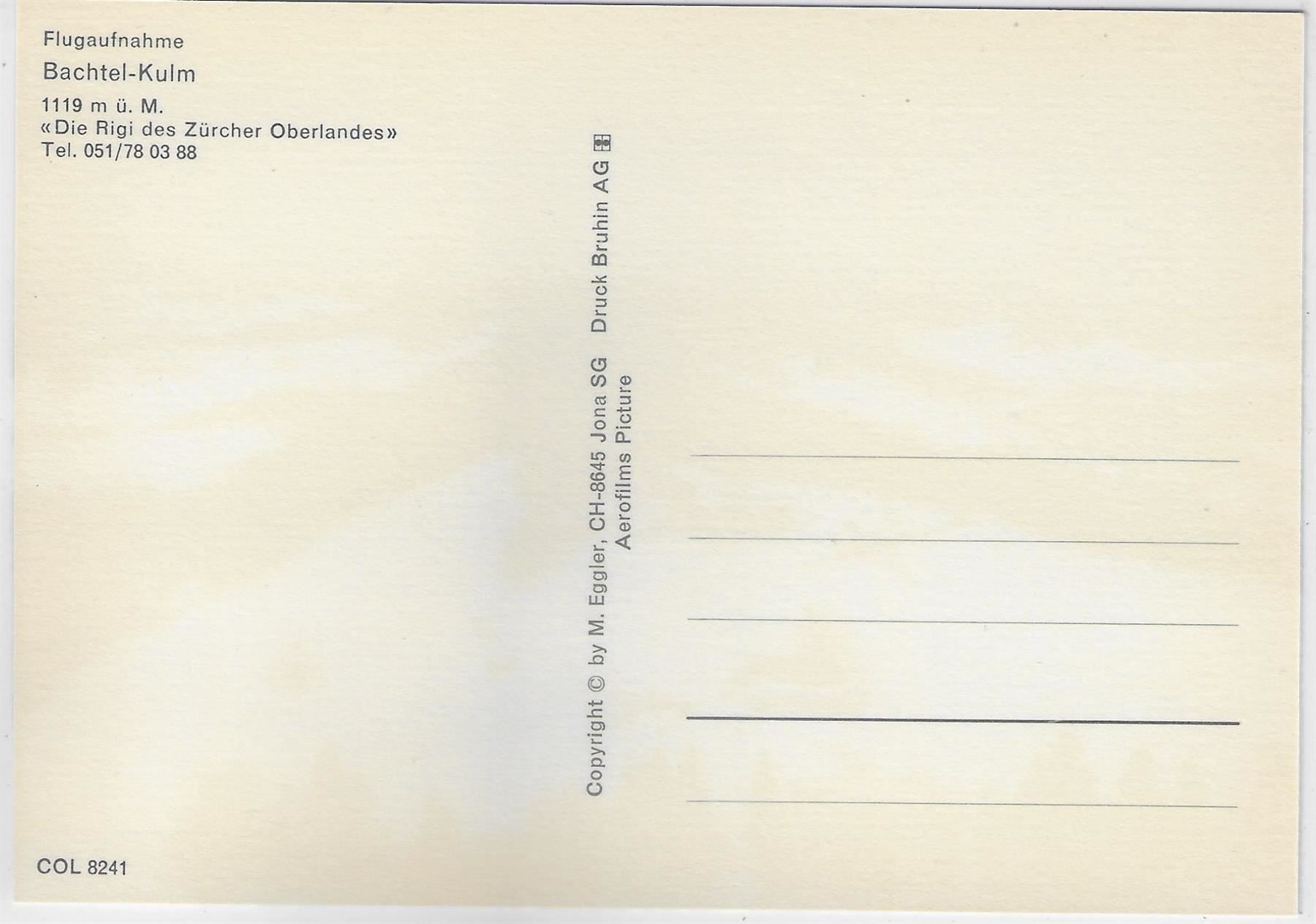 Cartoline postali: Flugaufnahme Bachtel-Kulm im Winter – Usato da Ettingen venduto da Kartenplanet 1