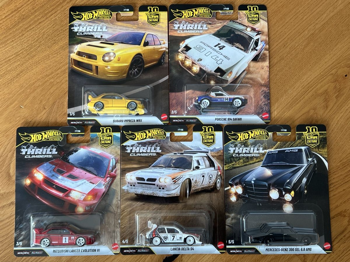 Hot Wheels Modellautos: Hot Wheels Premium - 5 Thrill Climbers – Neu und originalverpackt aus Neuenegg von mocbricks