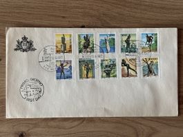 Enveloppe premier jour San Marino 13.06.1987 timbres sculptu