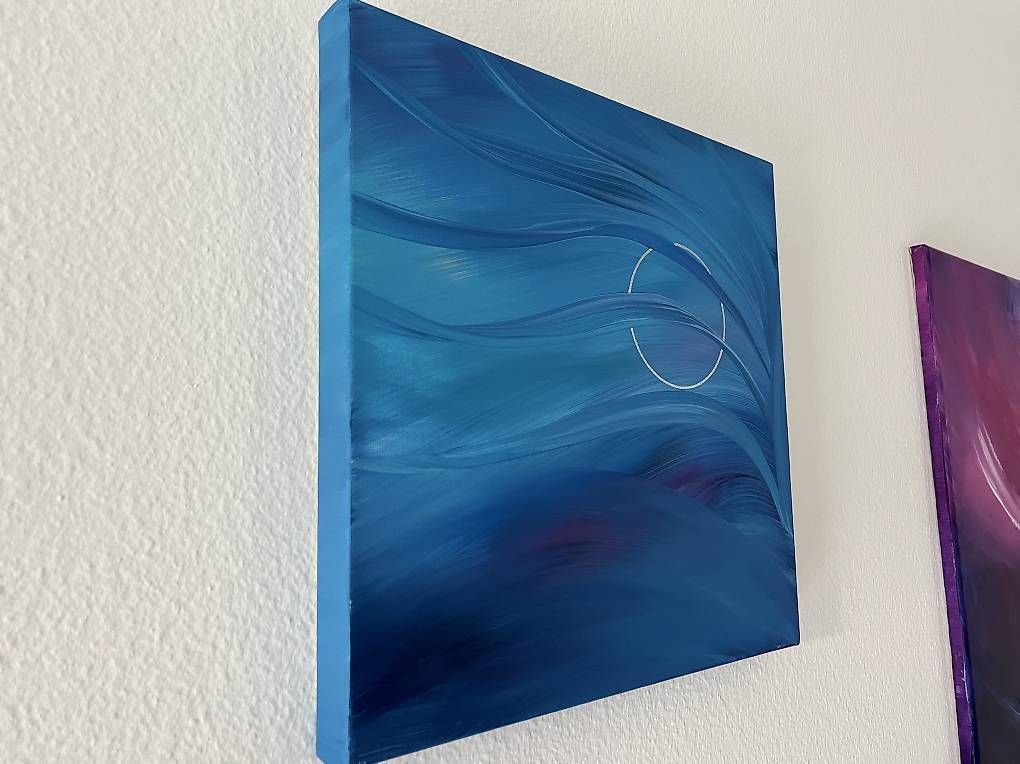 Dipinti: 40x40cm Bild blau "Grace" – Nuovo e nell'imballaggio originale da Urdorf venduto da manuela4 4