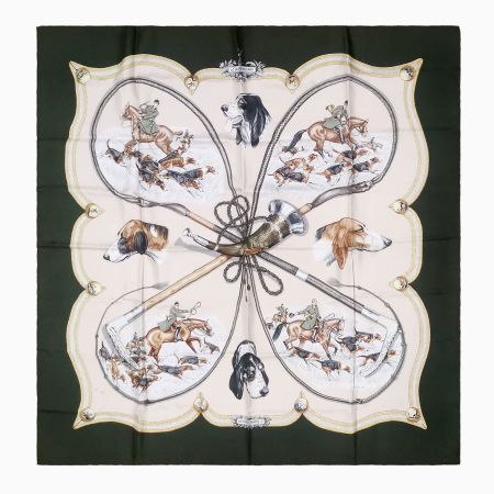 Magnifique Hermès Carré Foulard Scarf en soie 90 cm