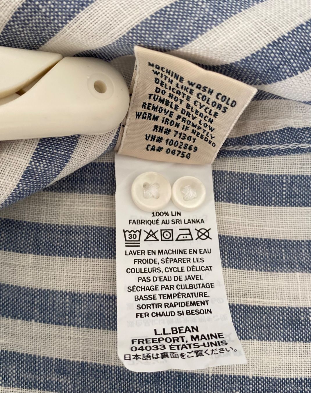 Camicette: L.L.Bean Hemdbluse aus Leinen Grösse M – Usato da Oberwil BL venduto da Leni-Mischi 4