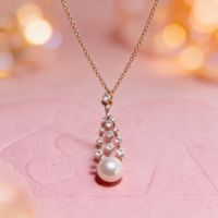 Collier élégant avec perle blanche - Idéal été!