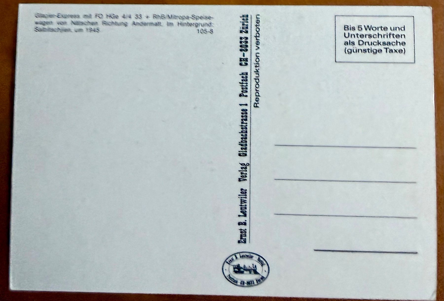 Cartoline postali: Glacier Express Bahn - Andermatt  - Reproduction – Usato da Lutry venduto da Ediego 1