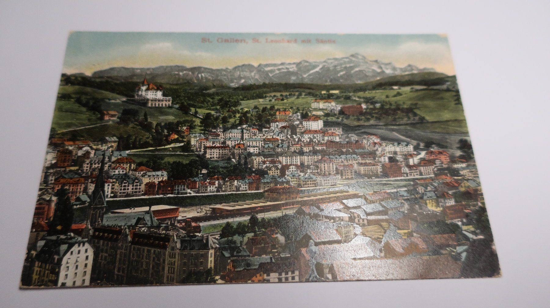 Ansichtskarten: St. Gallen St. Leonhard mit Säntis – Gebraucht aus Cormoret von Pascalll2001 1