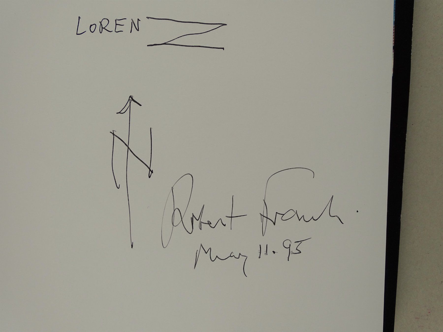 Bücher: ROBERT FRANK, SIGNIERT WIDMUNG AUTOGRAPH SIGNED AUTOGRAMM – Gebraucht aus Grüningen von Kartensammler 2