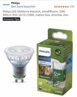 4x Philips GU10 LED - Dimmbar, Kaltweiss, Neuwertig!