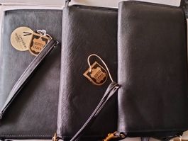 3 x Leder Portemonnaie