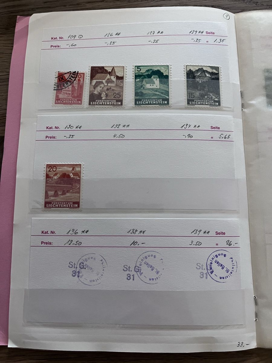 Tutti i francobolli: Briefmarken Auswahlheft Liechtenstein – Usato da Römerswil LU venduto da manuscha_ 4