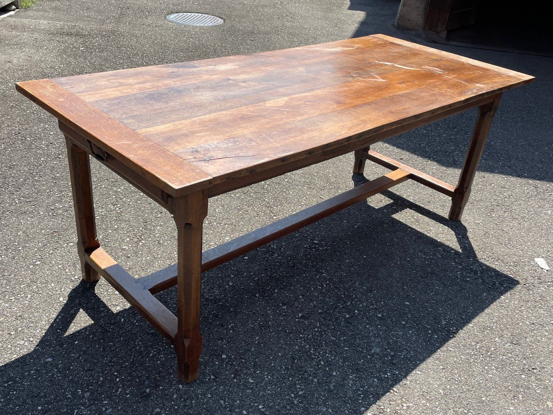 Tische: Klostertisch, Stil, Tisch  mit 2 Schubladen, 190 x 86 Eiche – Gebraucht aus Koblenz von Kbaldinger 7