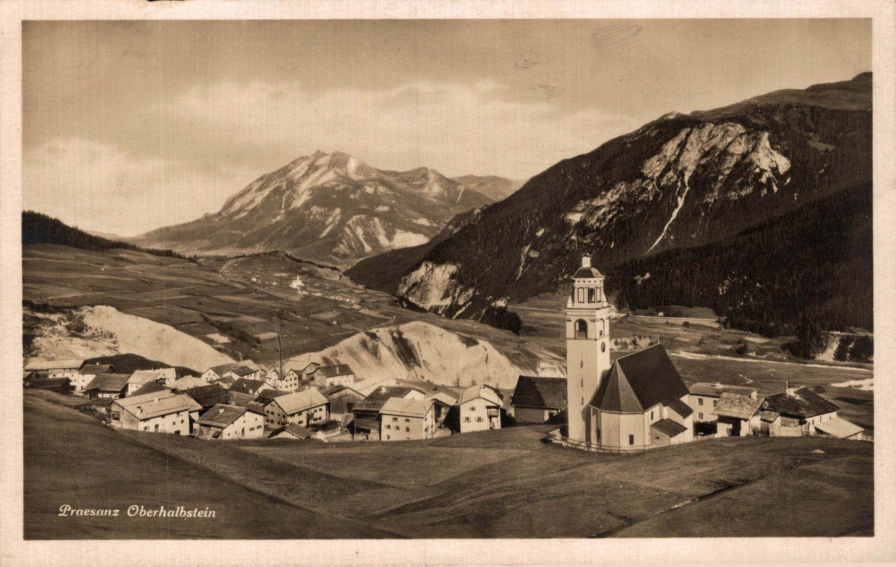Ansichtskarten: Praesanz (Parsonz) Oberhalbstein – Gebraucht aus Bronschhofen von Astore