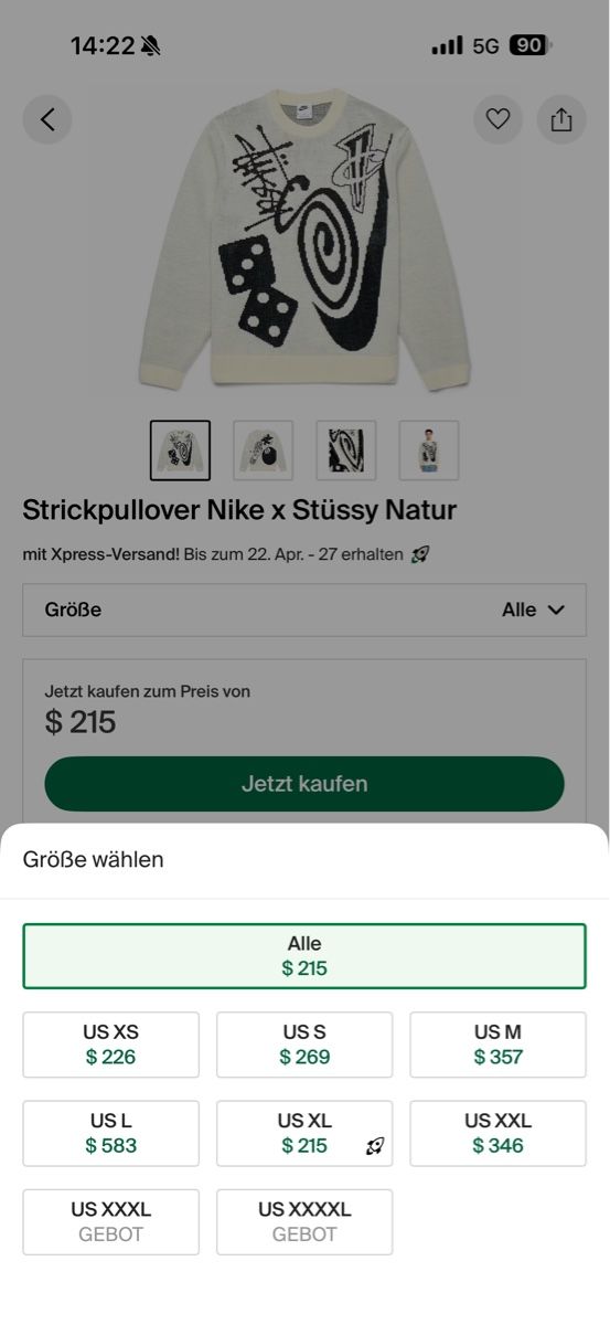 Maglioni & Felpe: Nike x Stüssy Natur Strickpullover, selten, Grösse M – Nuovo (secondo la descrizione) da Grafstal venduto da nscs 2