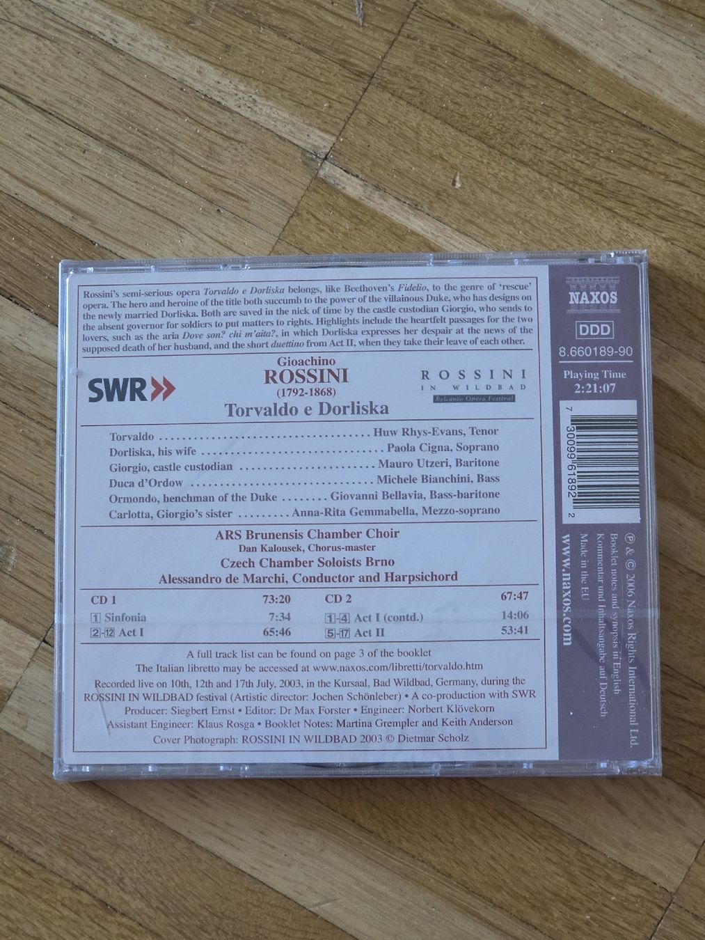 CDs: Neue Doppel-CD: Rossini: Torvaldo e Dorliska – Neu und originalverpackt aus Aesch BL von immon 1