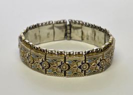 Armband 900er Silber mit feiner Emaillearbeit 60,4 Gramm
