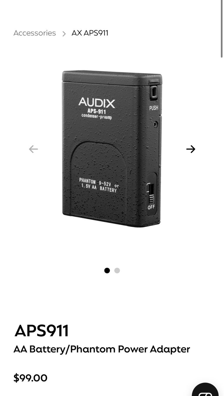 Microfoni: AUDIX ADX10FL flute condenser mic with pre-amp – Usato da Bern venduto da mer_78fb 1
