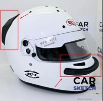 Spoiler für Bell Helme RS7/RS7K/HP7 C.Leclerc Stil