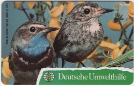 Blaukehlchen - volle Deutsche Umwelthilfe Telefonkarte