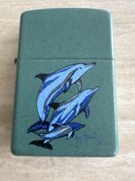 Zippo Feuerzeug 12.2005 Guy Harvey Delfine gruen gebraucht