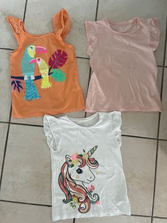 3 süsse C&A T-Shirts Gr. 128👧🏻