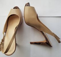 Plateau High-Heels in Leder von Navyboot