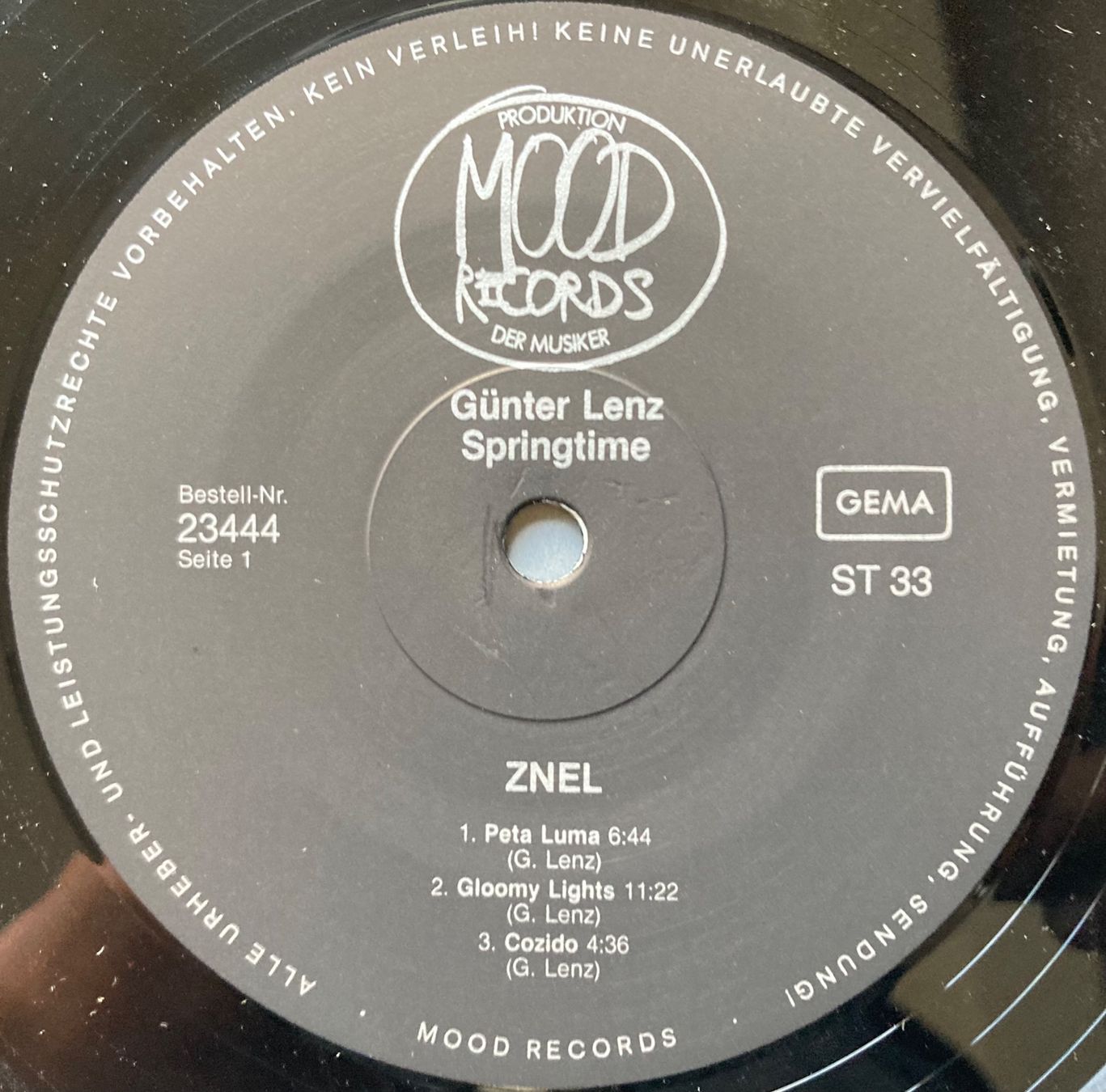 Schallplatten: GÜNTER LENZ SPRINGTIME - ZNEL – Gebraucht aus Poliez-Pittet von Newtown-Records 3