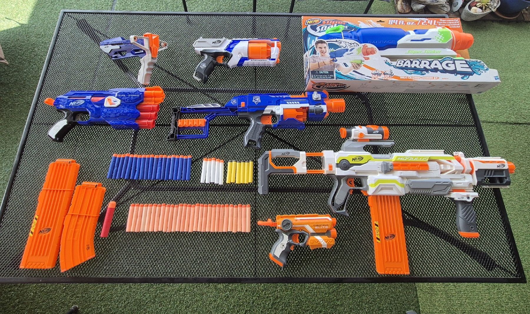 Nerf Spielzeuge: Nerf Sammlung(gebraucht)+Neu verpackte Wasserpistole! – Gebraucht aus Kaltbrunn von bml_qdk6