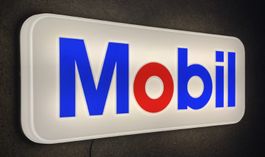 MOBIL LED Leuchtreklame Vintage Style