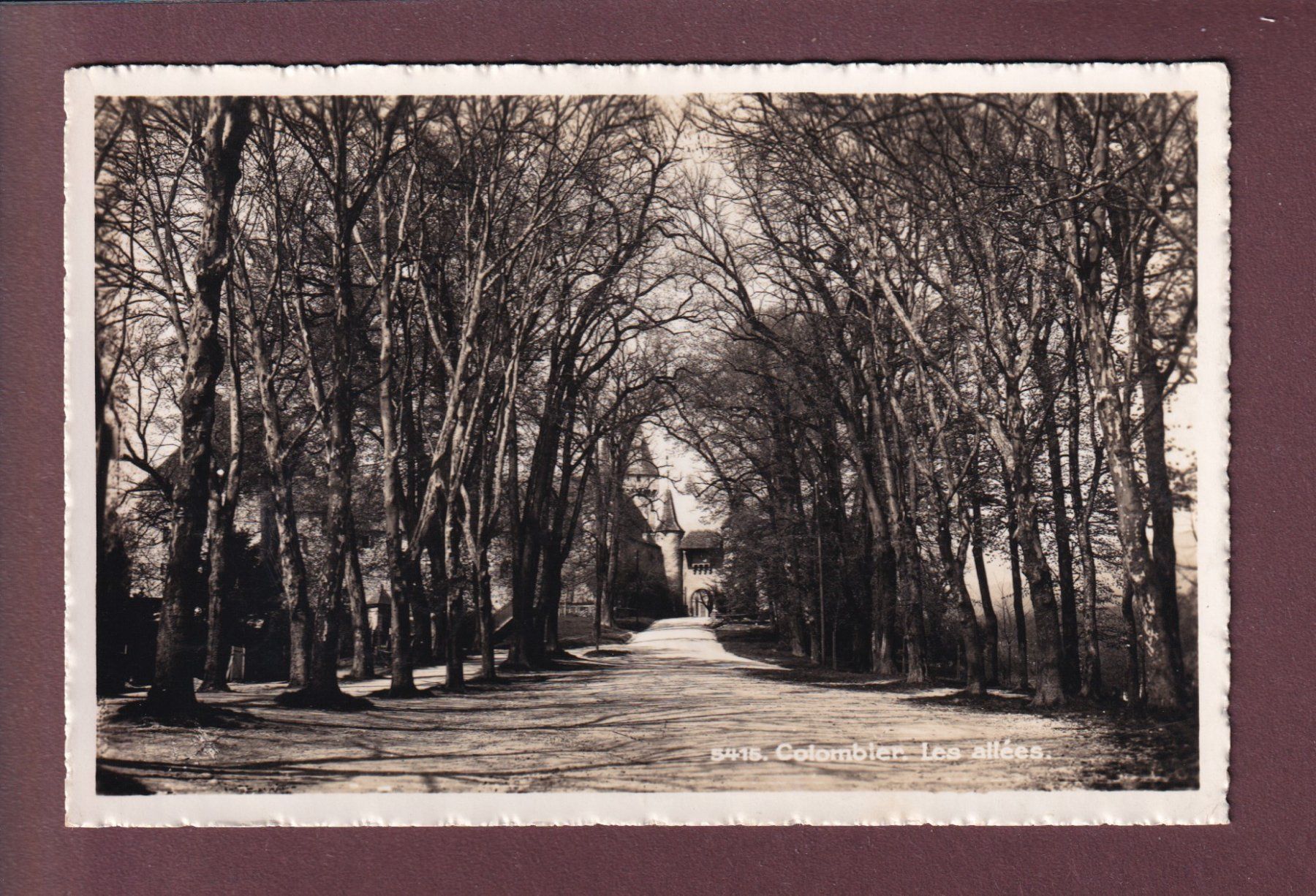 Cartoline postali: COLOMBIER - Les Allées - 1943 – Usato da Pully venduto da nicecards