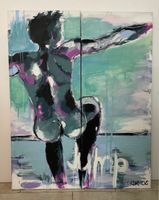 Zwei Bildhälften „jump“, je 40x100 cm, Jhg. 2008