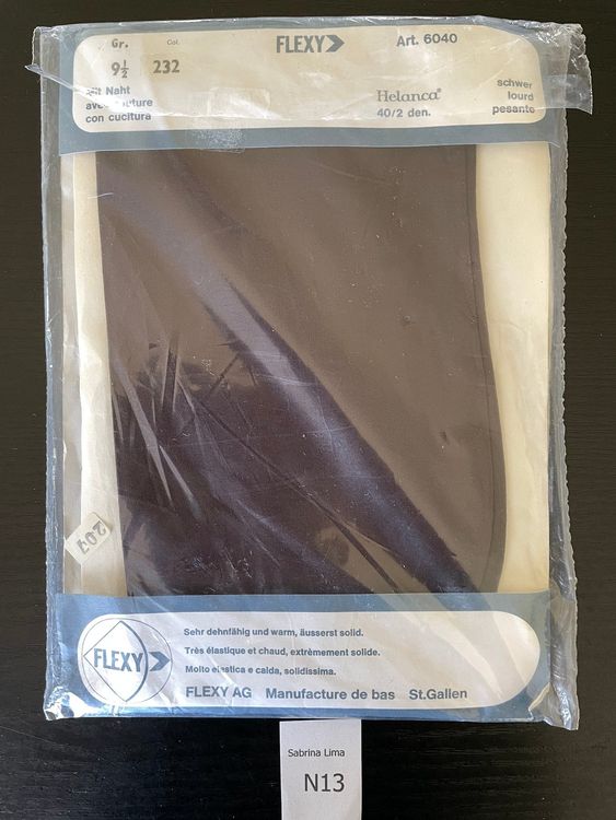 Bas Nylon Vintage Sermo – Taille 1 – Beige – Neuf Avec étiquettes – Made In France