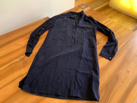 Massimo Dutti Blusenkleid, Gr. MS dunkelblau, Top Zustand!
