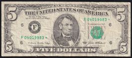USA 5 Dollars 1985 Atlanta Star note ☆ Ersatzbanknote