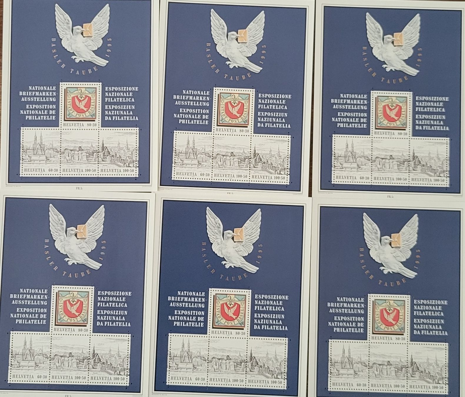 Tous les timbres: Basel Taube 1995 postfrisch ungebraucht – Neuf avec emballage d'origine à Thun par harry999