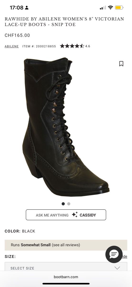 Scarpe da donna: Victorian black leather boots size 36-37 – Nuovo (secondo la descrizione) da Zürich venduto da tal_vm29 3
