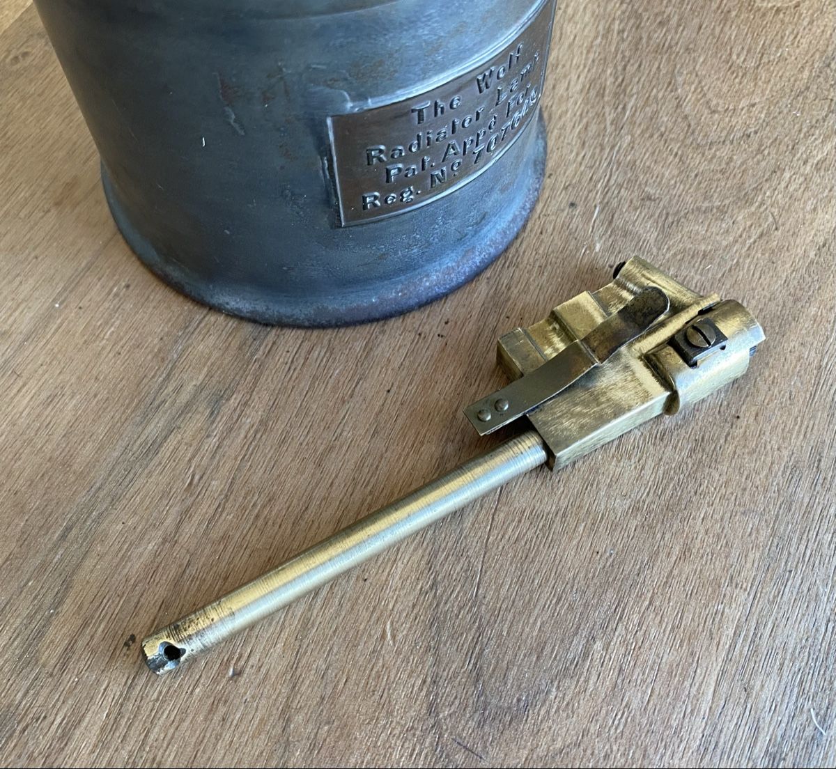 Lampade: Wolf Radiator Lampe 1925 Oldtimer Kühler Heizung – Difettoso da Horgen venduto da Trigard 5