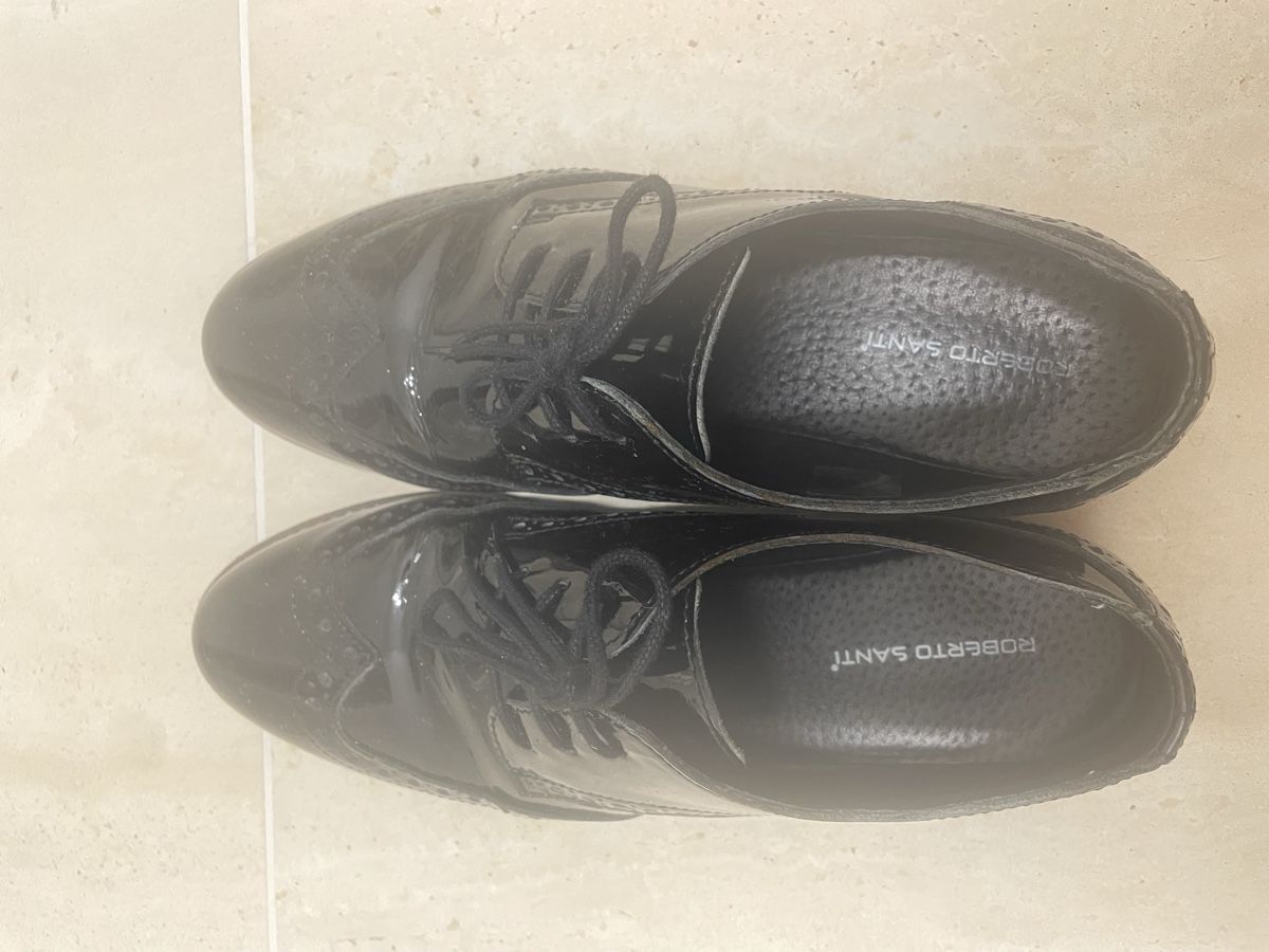 Damenschuhe: Glanz Lederschuhe 38 Schwarz  – Gebraucht aus uster von 2017c 1