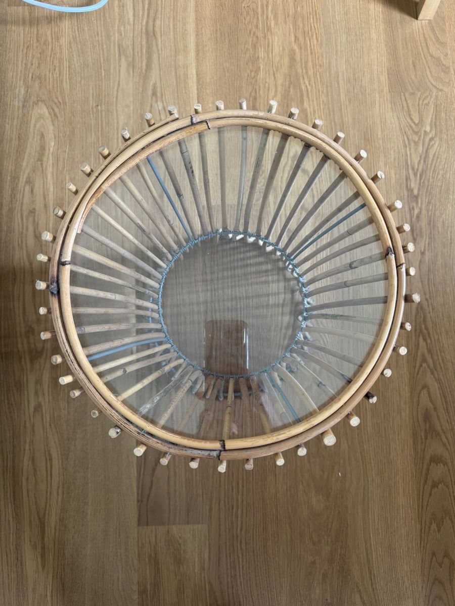 Tavoli: Boho Holzbeistelltisch mit Glasplatte – Usato da Basel venduto da tanieli 3