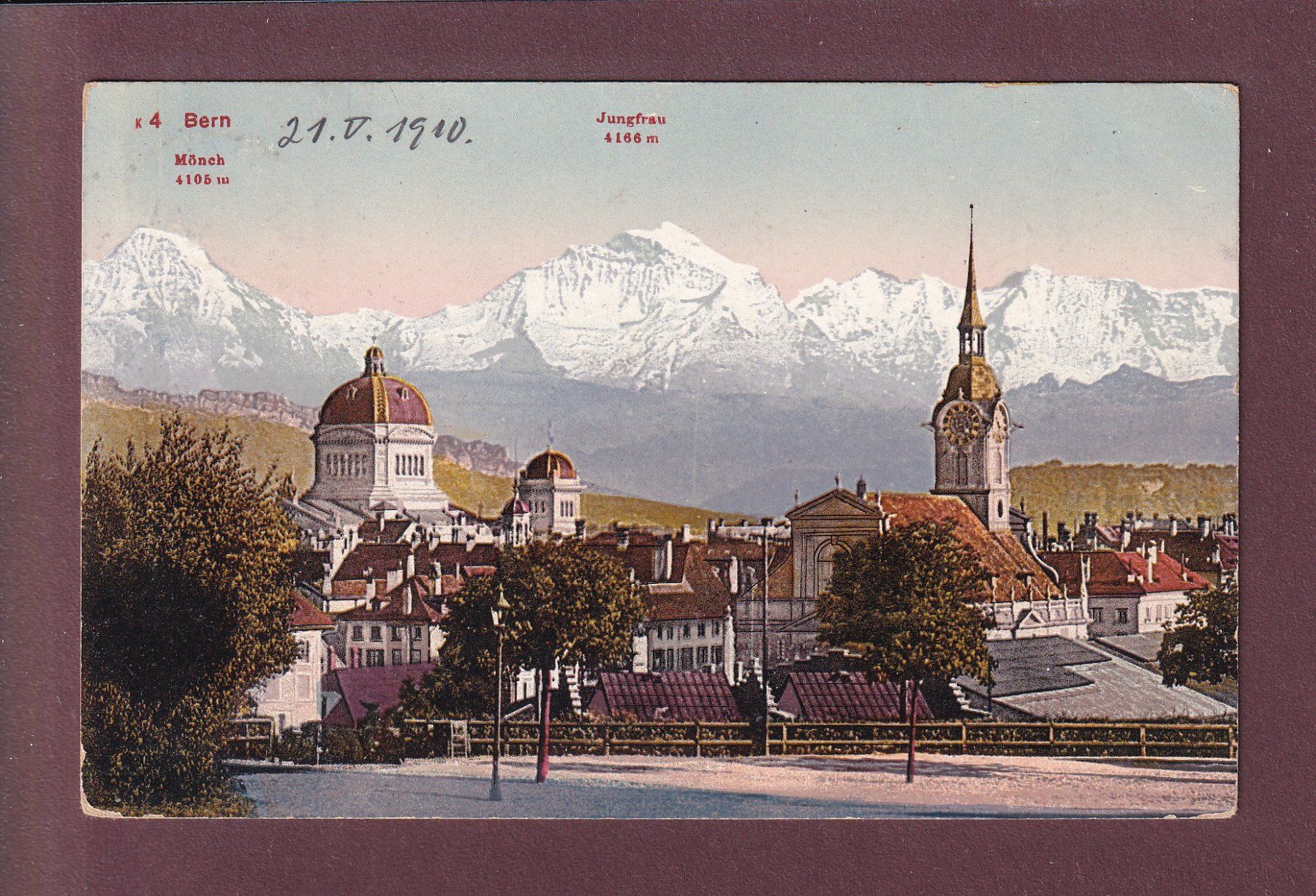 Ansichtskarten: BERN - 1910 – Gebraucht aus Pully von nicecards