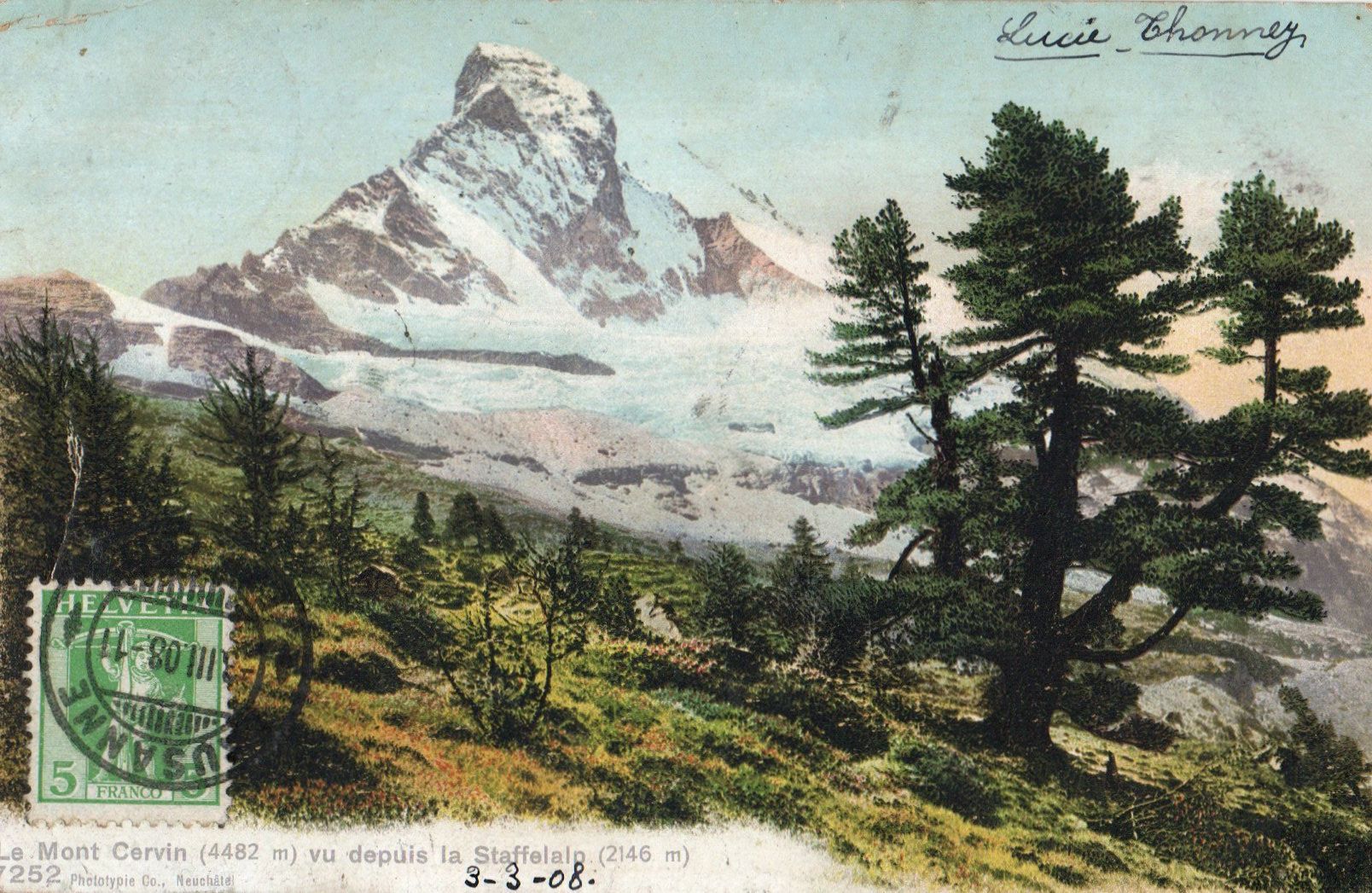 Ansichtskarten: Mont Cervin – Gebraucht aus Melano von pisonsdro