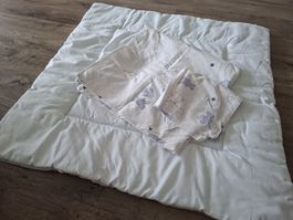 Baby Bettwäsche Set mit Hasen Motiv 80x80