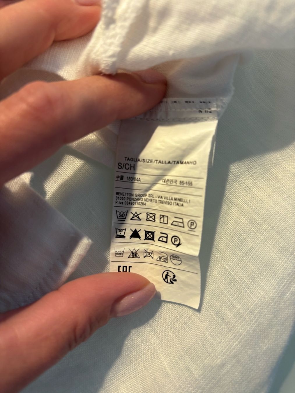 Benetton Camicette: Benetton 100% Leinenbluse – Nuovo e nell'imballaggio originale da Eglisau venduto da SAM240186 1