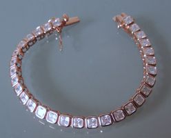 Rosé-vergoldetes Silber 925 Armband 18 cm