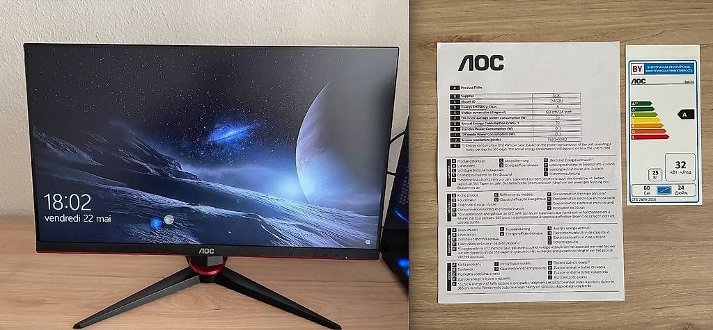 Monitor: Écran Gaming AOC 24G2U/BK - Parfait état – Usato da Genève venduto da alo_vg7s 3