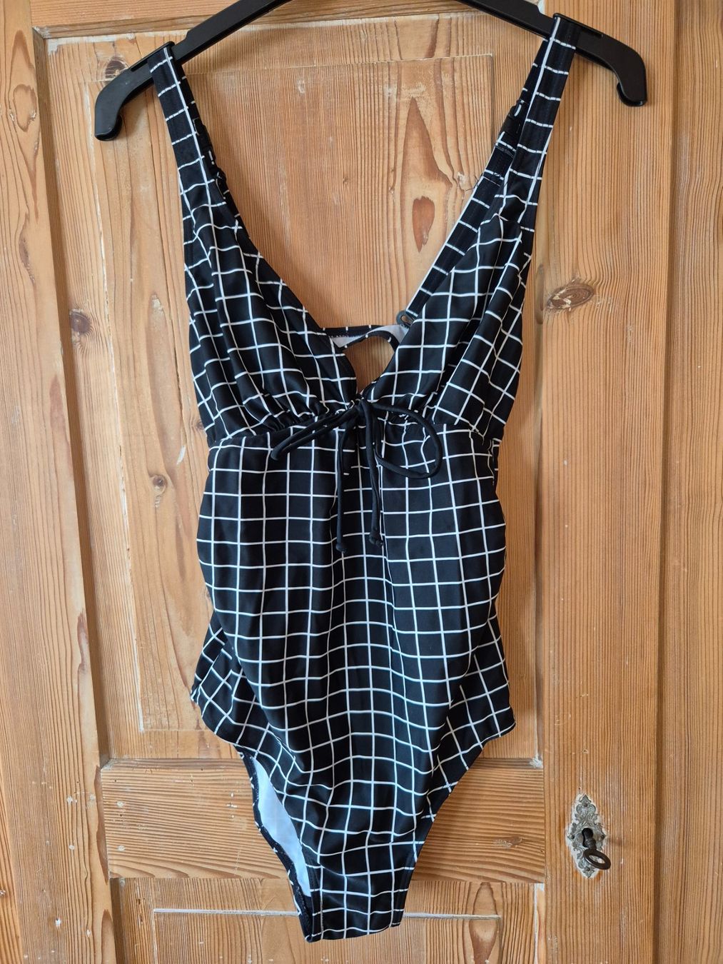 Costumi da bagno & Bikini: Umstands-Badeanzug schwarz mit Karo, Gr. M – Usato da Reinach AG venduto da scud-werfer17