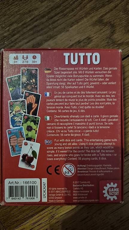 Giochi: Tutto the family game – Usato da Sevelen venduto da SSinaWWieland