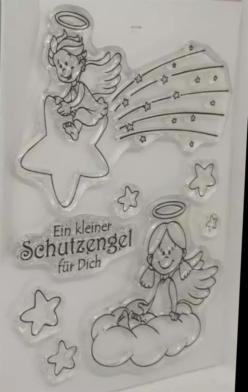 Timbri: Silikonstempel Ein kleiner Schutzengel – Nuovo e nell'imballaggio originale da Kaltbrunn venduto da schere-stein-papier